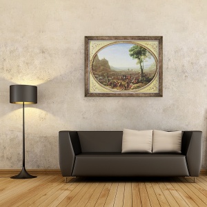 Tablou inramat - Claude Lorrain - Trecatoarea lui Susa luata de Ludovic al XIII-lea in 1629, 60 x 80 cm - Img 2