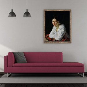 Tablou inramat - Claude-Marie Dubufe - Madama Claude Marie Dubufe 1793-1837 1818, 50 x 60 cm - Img 2