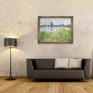 Tablou inramat - Claude Monet - Bancile Senei, Vetheuil, 60 x 80 cm - Img 2