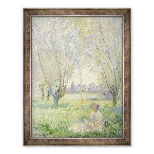 Tablou inramat - Claude Monet - Femeia asezata sub Willows, 60 x 80 cm