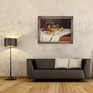 Tablou inramat - Claude Monet - Mere si struguri, 60 x 80 cm - Img 2