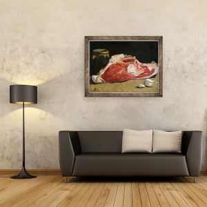 Tablou inramat - Claude Monet - Natura moarta, imbinarea carnii, 60 x 80 cm - Img 2