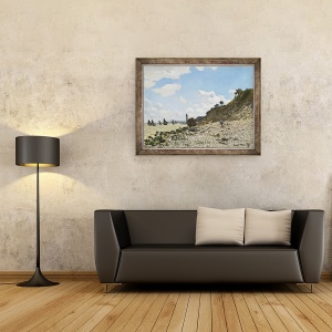 Tablou inramat - Claude Monet - Plaja din Honfleur, 60 x 80 cm - Img 2