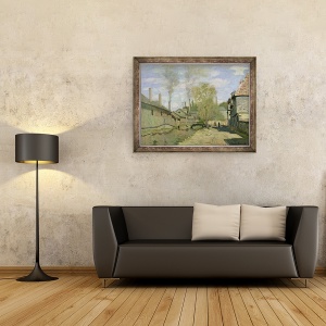 Tablou inramat - Claude Monet - Raul lui Robec la Rouen, 60 x 80 cm - Img 2
