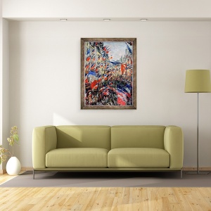 Tablou inramat - Claude Monet - Rue Saint-Denis, Sarbatoarea 30 iunie, 60 x 80 cm - Img 2