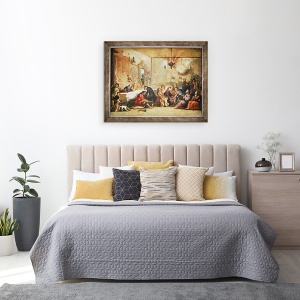Tablou inramat - Claude Vignon - Hristos Spalarea Picioarele ucenicilor, 60 x 80 cm - Img 3
