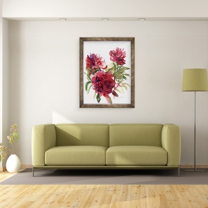 Tablou inramat - Claudia Hutchins-Puechavy - Bujori II, 70 x 90 cm - Img 2