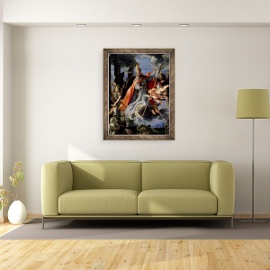 Tablou inramat - Claudio Coello - Triumful Sfantului Augustin 354-430 1664, 60 x 80 cm - Img 2