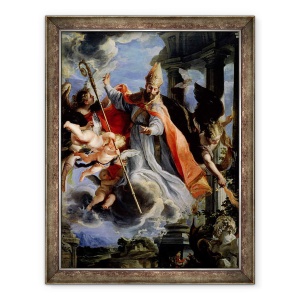 Tablou inramat - Claudio Coello - Triumful Sfantului Augustin 354-430 1664, 70 x 90 cm