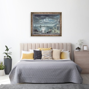 Tablou inramat - Copplestone Warre Bamfylde - Portul si Cobb, Lyme Regis, Dorset, 70 x 90 cm - Img 3