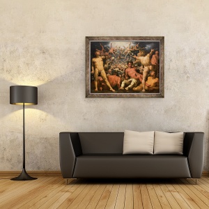Tablou inramat - Cornelis Cornelisz van Haarlem - Caderea Titanilor Titanomachia, 70 x 90 cm - Img 2