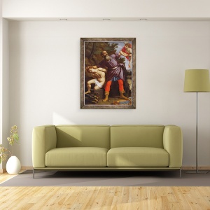 Tablou inramat - Cristofano Allori - sacrificiul lui Avraam, 60 x 80 cm - Img 2