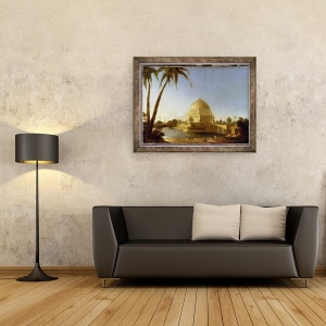 Tablou inramat - D. Robert - Mormantul lui Sher Shah, Sasaram, Bihar, 60 x 80 cm - Img 2