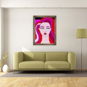 Tablou inramat - Daisy de Villeneuve - Doamna Roz, 60 x 80 cm - Img 2