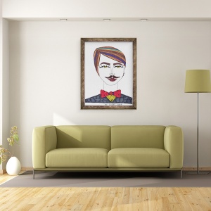 Tablou inramat - Daisy de Villeneuve - Fericit Ziua Tatalui, 70 x 90 cm - Img 2
