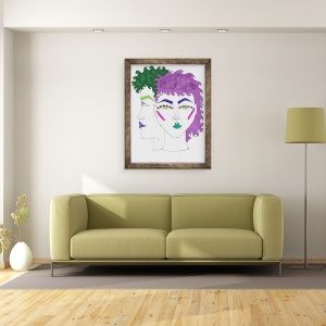 Tablou inramat - Daisy de Villeneuve - Fetele, 60 x 80 cm - Img 2