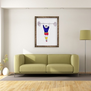 Tablou inramat - Daisy de Villeneuve - Greutate lifter, 60 x 80 cm - Img 2