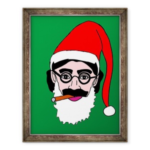 Tablou inramat - Daisy de Villeneuve - Groucho Marx Craciun, 60 x 80 cm