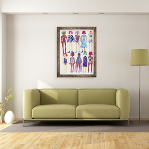 Tablou inramat - Daisy de Villeneuve - imbracaminte de plaja, 60 x 80 cm - Img 2