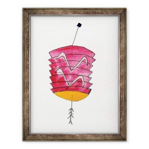 Tablou inramat - Daisy de Villeneuve - Lanterna Chineza, 60 x 80 cm