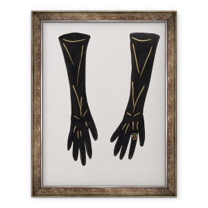 Tablou inramat - Daisy de Villeneuve - Manusi negre, 60 x 80 cm