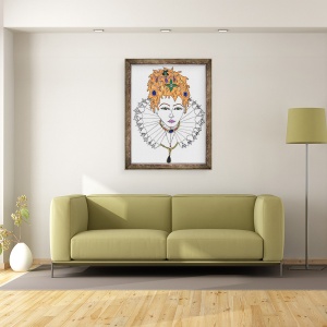 Tablou inramat - Daisy de Villeneuve - Queen Elizabeth I, 60 x 80 cm - Img 2