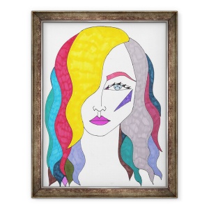Tablou inramat - Daisy de Villeneuve - Rainbow Par, 60 x 80 cm