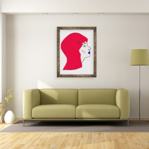 Tablou inramat - Daisy de Villeneuve - Red Cap, 70 x 90 cm - Img 2