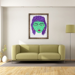Tablou inramat - Daisy de Villeneuve - Verde cu Invidie, 60 x 80 cm - Img 2
