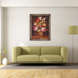Tablou inramat - Daniel Seghers - Vaza de flori, 60 x 80 cm - Img 2