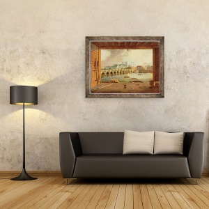 Tablou inramat - Daniel Turner - Vedere spre podul Westminster, 60 x 80 cm - Img 2