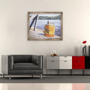 Tablou inramat - David Arsenault - O zi la lac, 50 x 60 cm - Img 2