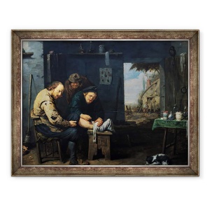 Tablou inramat - David III Ryckaert - Chirurgul, 70 x 90 cm