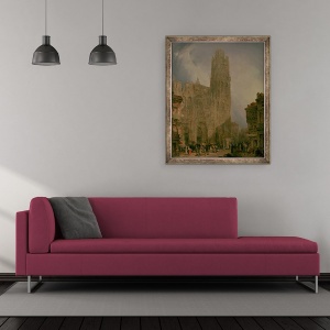 Tablou inramat - David Roberts - Frontul de vest al Notre Dame, 50 x 60 cm - Img 2