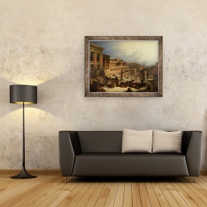 Tablou inramat - David Roberts - Plecarea israelitilor, 60 x 80 cm - Img 2