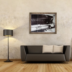 Tablou inramat - David Studwell - Masina alb-negru, 60 x 80 cm - Img 2