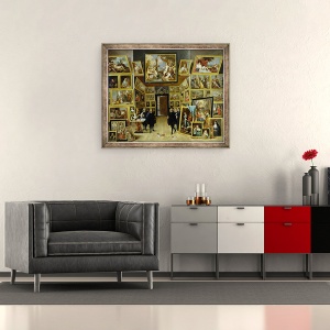Tablou inramat - David Teniers the Younger - Arhiducele Leopold Wilhelm 1614-61 in Galeria sa, 50 x 60 cm - Img 2