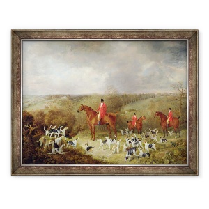 Tablou inramat - Dean I Wolstenholme - Lordul Glamis si staghounds sale, 70 x 90 cm