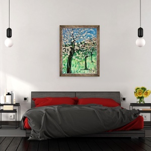 Tablou inramat - Deborah Eve Alastra - Copac cu flori albe, 60 x 80 cm - Img 3