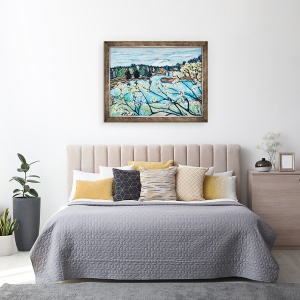Tablou inramat - Deborah Eve Alastra - Peisaj cu copac, 60 x 80 cm - Img 3