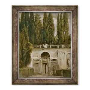 Tablou inramat - Diego Rodriguez de Silva y Velazquez - Vedere la Gradinile Vilei Medici din Roma, 70 x 85 cm