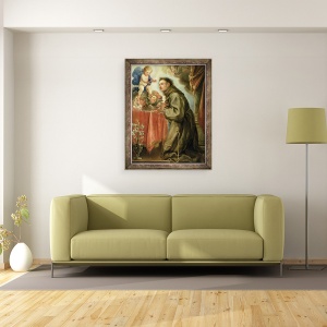 Tablou inramat - Don Juan Carreno de Miranda - Sfantul Anton de Padova, 60 x 80 cm - Img 2