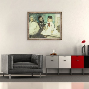 Tablou inramat - Edgar Degas - Conte Le Pic si fiii sai, 50 x 60 cm - Img 2