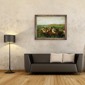 Tablou inramat - Edgar Degas - Cursa domnilor. inainte de plecare, 60 x 80 cm - Img 2