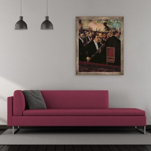 Tablou inramat - Edgar Degas - Orchestra de Opera, 50 x 60 cm - Img 2
