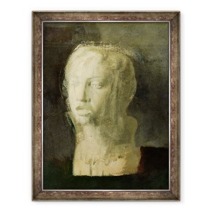Tablou inramat - Edgar Degas - Studiul sefului unui tanar cantaret, dupa Della Robbia, 60 x 80 cm