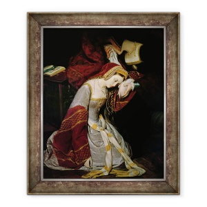 Tablou inramat - Edouard Cibot - Anne Boleyn 1507-36 in Turn, detaliu, 70 x 85 cm