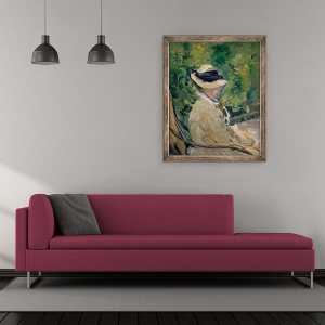Tablou inramat - Edouard Manet - Madame Manet la Bellevue, 50 x 60 cm - Img 2