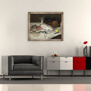 Tablou inramat - Edouard Manet - Peste Natura statica, 50 x 60 cm - Img 2