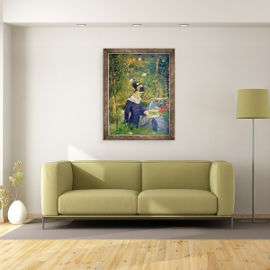Tablou inramat - Edouard Manet - Tanara femeie la intrarea in Gradina Bellevue Marguerite, 60 x 80 cm - Img 2